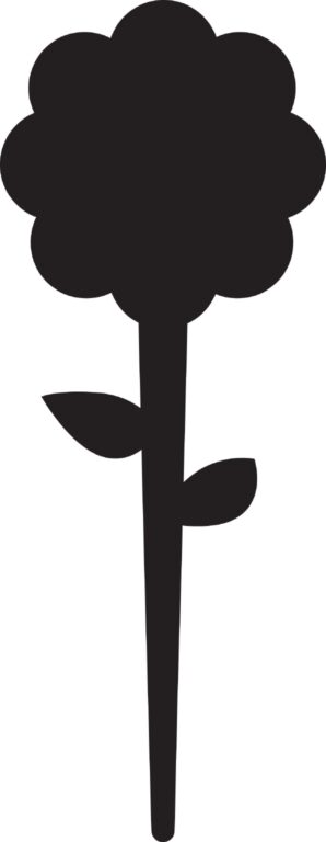Zapichovací popisovací tabulky tvaru Květina, 5 ks s popisovačem