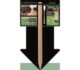 Popisovací tabulka tvaru ŠIPKA s dřevěným kolíkem a popisovačem  (FBS-ARROW)