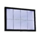 Osvětlená zasklená LED tabule 8 x A4, s postavcem a stojanem, černá  (MCS-8A4-BL)