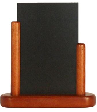 Stolní stojánek s popisovací tabulkou malý, mahagon  (ELE-M-SM)