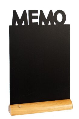 Stolní popisovací tabule MEMO s popisovačem, dřevěný stojánek  (FBT-MEMO)