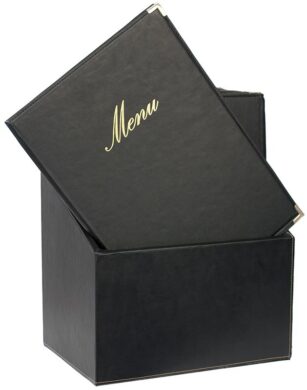 Box s jídelními lístky CLASSIC, černá (20 ks)  (MC-BOX-CRA4-BL)