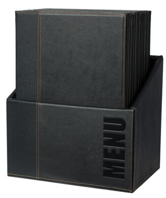 Box s jídelními lístky TRENDY, černá (20 ks)  (MC-BOX-TRA4-BL)