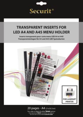 Transparentní vložky k tisku v LASEROVÉ tiskárně (20 ks)  (MC-LIA4-LJ)