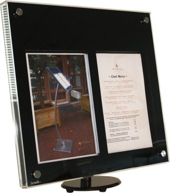 Osvětlená tabule z akrylátu 2 x A4, lesklá černá  (MCS-2A4-PA)