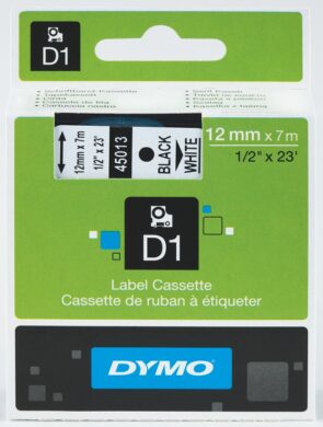 DYMO páska D1 12mm x 7m, černá na bílé  (NCS0720530)