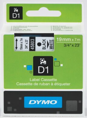 DYMO páska D1 19mm x 7m, černá na bílé  (NCS0720830)