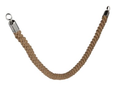 Ozdobný provaz CLASSIC s chromovanými koncovkami, bronzová  (RS-CLRP-CHBR)