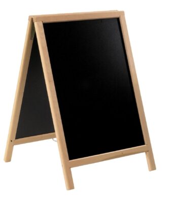 Nabídková stojanová tabule DUPLO SANDWICH 85x55 cm, přírodní dřevo  (SBD-B-85)