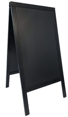 Nabídková stojanová tabule WOODY SANDWICH 125x69 cm, černá  (SBS-BL-120)
