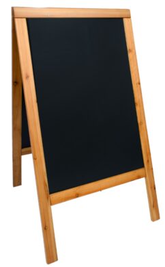 Nabídková stojanová tabule WOODY SANDWICH 125x70 cm, teak  (SBSW-TE-120)
