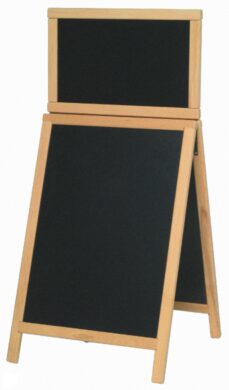 Nabídková stojanová tabule DUPLO TOP SANDWICH 120x55 cm, přírodní dřevo  (SDT-B-120)