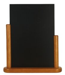 Stolní stojánek s popisovací tabulkou velký, teak