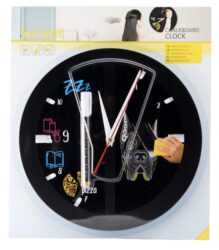 Nástěnné hodiny s popisovacím ciferníkem 29x29 cm, Black  (FB-CLOCK)