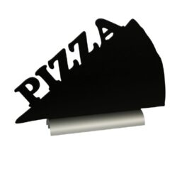 Stolní popisovací tabule PIZZA s popisovačem, hliníkový stojánek  (FBTA-PIZZA)