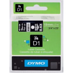 DYMO páska D1 19mm x 7m, bílá na černé