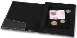 Krabička na účty, peníze a mince 14x20 cm, černá  (NT4006SC)