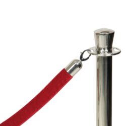 Ozdobný provaz CLASSIC s chromovanými koncovkami, červená  (RS-CLRP-CHRD)