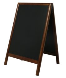 Nabídková stojanová tabule DUPLO SANDWICH 85x55 cm, tmavě hnědá