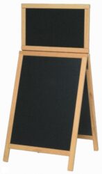 Nabídková stojanová tabule DUPLO TOP SANDWICH 120x55 cm, přírodní dřevo