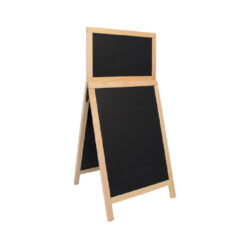 Nabídková stojanová tabule DUPLO TOP SANDWICH 120x55 cm, přírodní dřevo  (SDT-B-120)