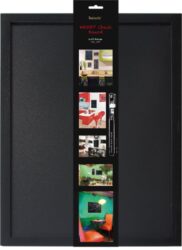 Nástěnná popisovací tabule WOODY s popisovačem, 40x60 cm, černá  (WBW-BL-40-60)