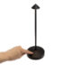 Akumulátorová stolní lampička ANGELINA se stmíváním, malý klobouček, černá  (LP-AN-BL)