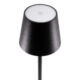 Akumulátorová stolní lampička FELINE se stmíváním, kulatý klobouček, černá  (LP-FE-BL)