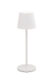 Akumulátorová stolní lampička FELINE se stmíváním, kulatý klobouček, bílá