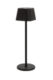 Akumulátorová stolní lampička GEORGINA se stmíváním, čtvercový klobouček, černá
