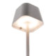 Akumulátorová stolní lampička GEORGINA se stmíváním, čtvercový klobouček, bílá  (LP-GE-WT)