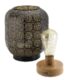 Akumulátorová stolní lampička MARRAKESH, orientální stínítko, hnědá  (LP-MA-BL)