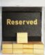 Rezervační tabulky - zlatý popis  (TN-RES-NC-GD)