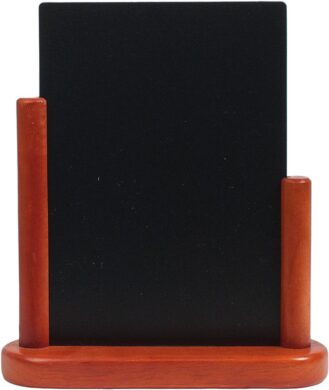 Stolný malý stojan s popisovacou tabuľkou strední, mahagon  (ELE-M-ME)