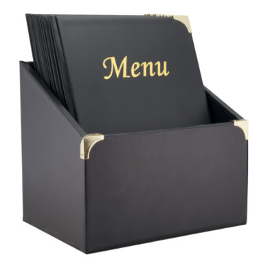 Box s 10 jídelními lístky A4,se 4 vložkami  (celkem 10 stran), nelze přidat dal  (MC-BOX-BRA4-BL)