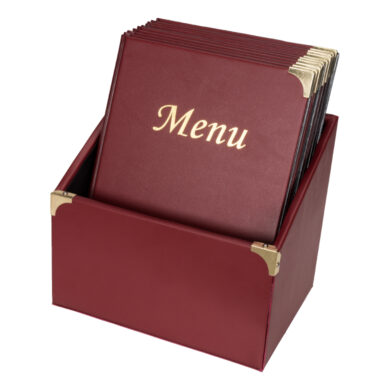 Box s 10 jídelními lístky A4,se 4 vložkami  (celkem 10 stran), nelze přidat dalu  (MC-BOX-BRA4-WR)