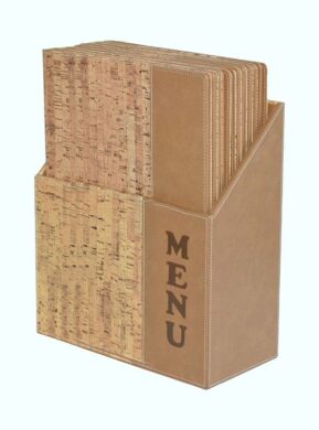 Box s jídelními lístky DESIGN, korek (10 ks)  (MC-BOX-DRA4-CORK)