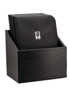 Box s jídelními lístky ESSENTIAL , černá (20 ks)  (MC-BOX-ESA4-BL)