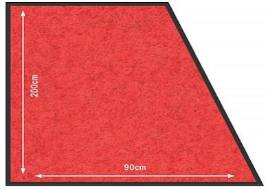 Koberec 90x200 cm k zábr. systému, červený  (RS-200-RD)