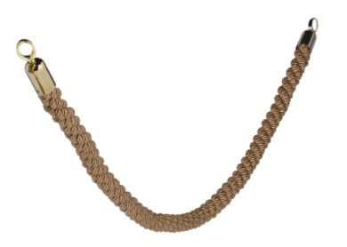Ozdobné lano CLASSIC so zlatými koncovkami, bronzová  (RS-CLRP-GOBR)