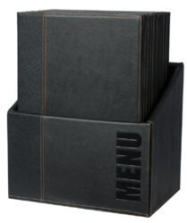 Box s jedálnymi lístkami TRENDY, čierna (20 ks)